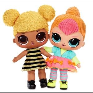 LOL Surprise Neon QT and Queen Bee Plushes
